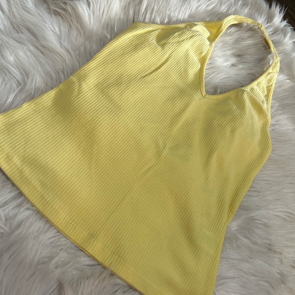 Yellow Scoop Neck Tank